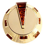 BoivinGold and Citrine Lapel Pin