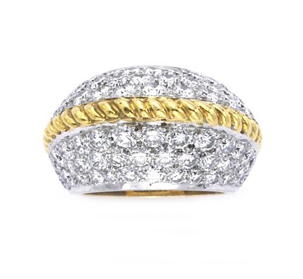 Kutchinsky Vintage Diamond and Gold Ring