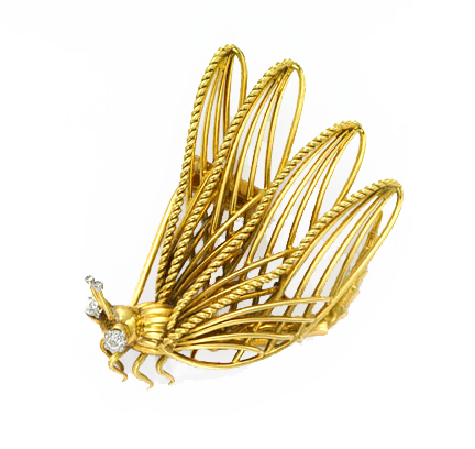 Cartier, Paris Vintage Gold Butterfly Brooch