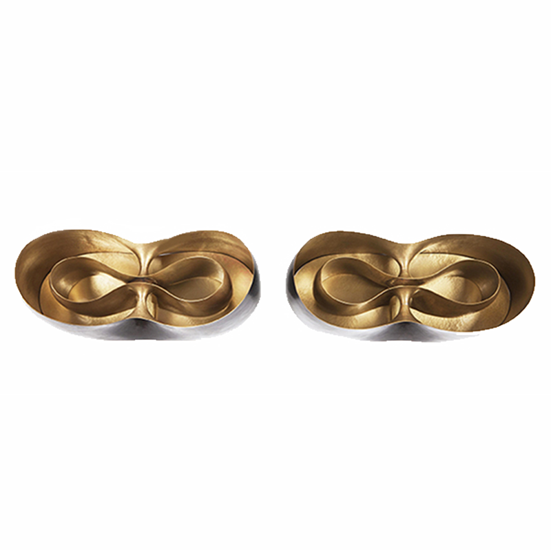 Le Berre \"Infini\" Bronze Sconces