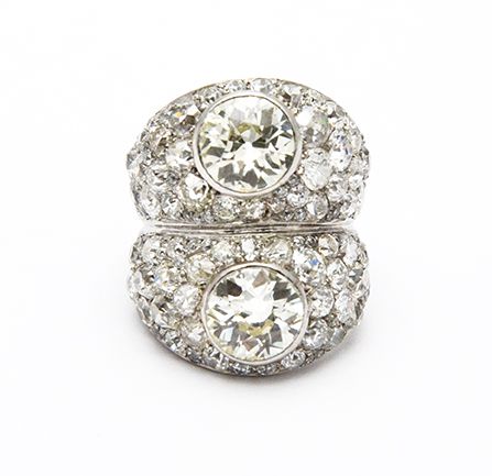 Suzanne Belperron Double Diamond Ring - Primavera Gallery