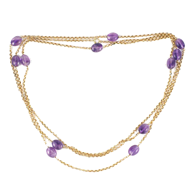 Vintage Victorian Gold and Amethyst Chain - Primavera Gallery
