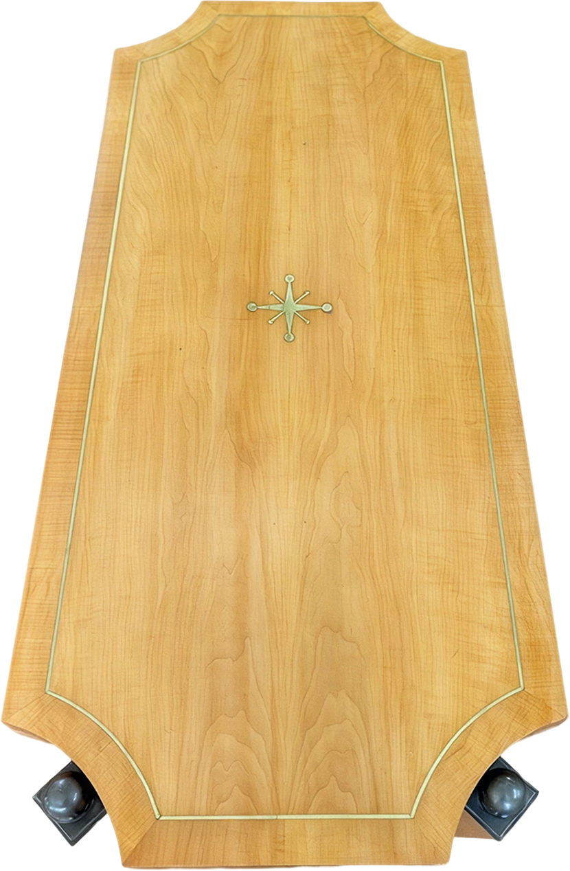 Andre Arbus Maple and Bronze Coffee Table - Image 4
